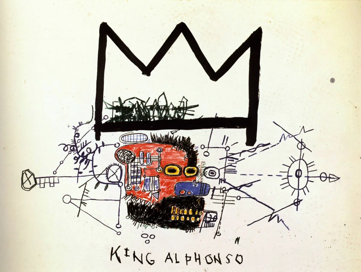 After Jean-Michel Basquiat, King Alphonso, screen print