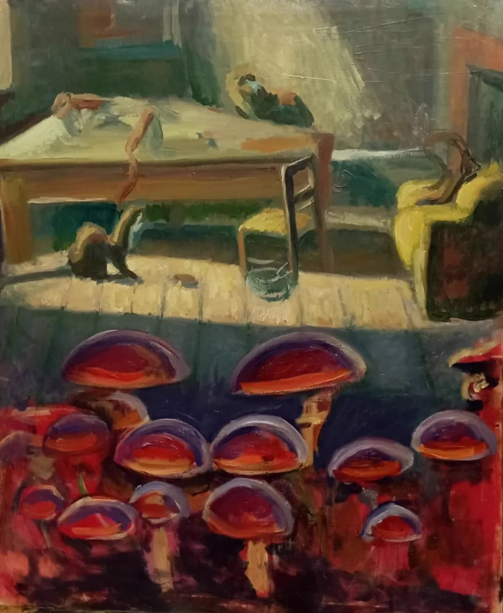 Antoine Mena González, Night Vision, oil on canvas