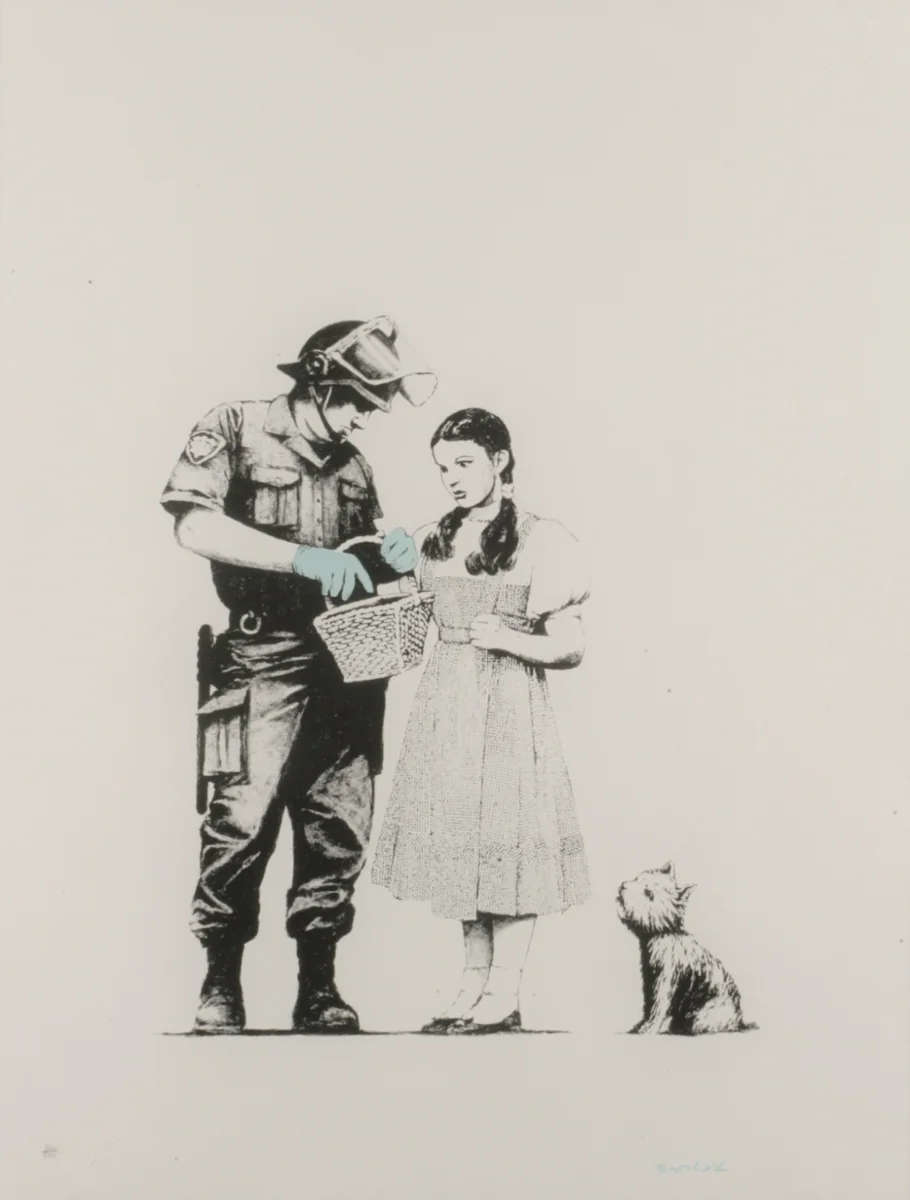 Banksy, Signed Stop and Search, screen print