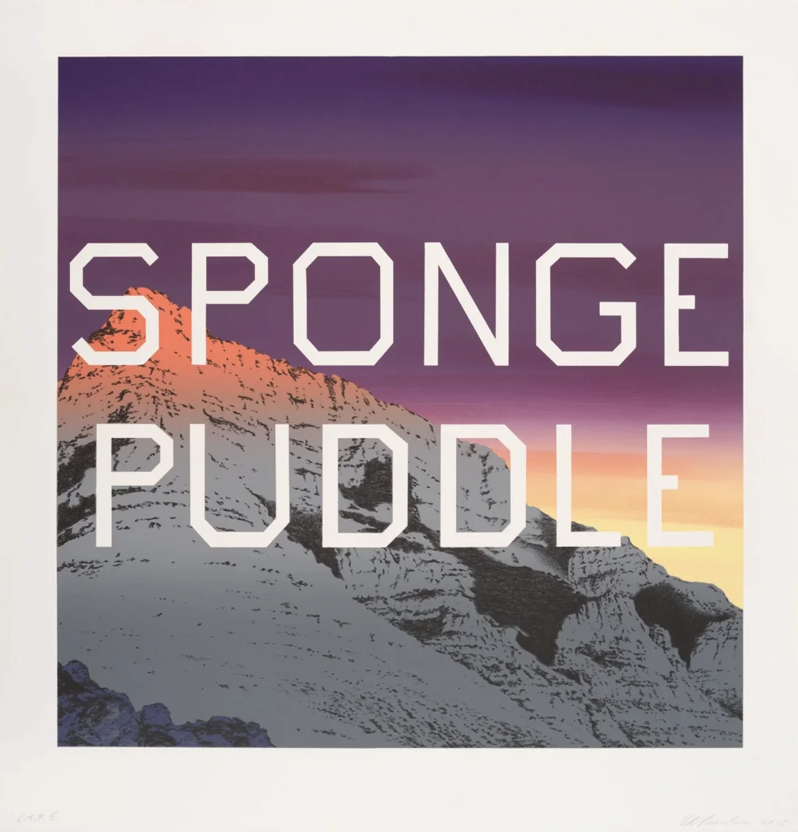 Ed Ruscha, Sponge Puddle, 2015, lithograph