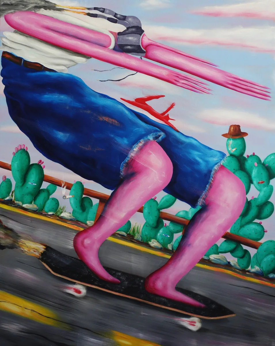 Hugo Baud, Hell Bomb #1, oil on canvas