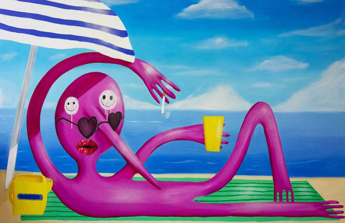 Hugo Baud, Shrimping, oil on linen