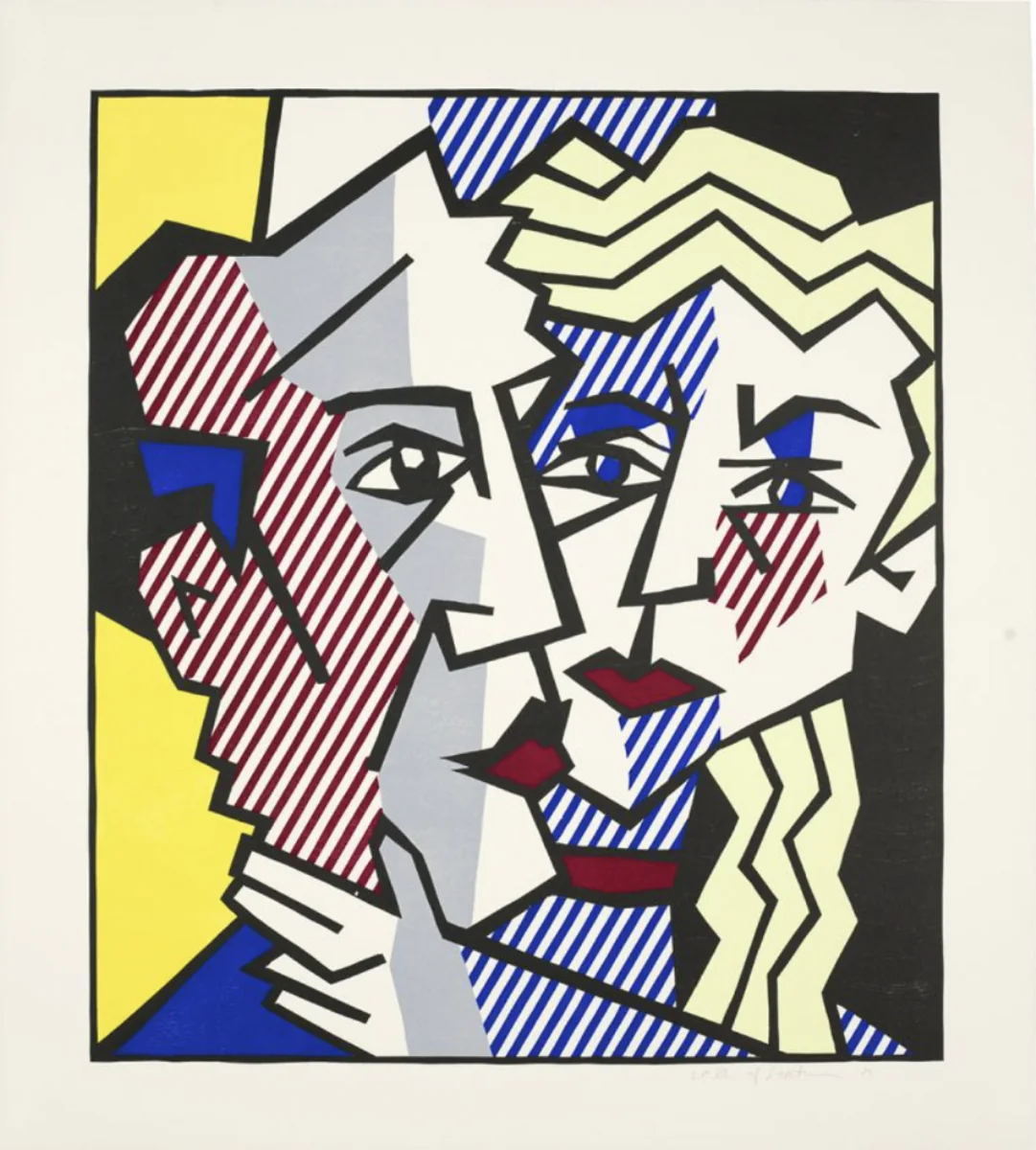 Roy Lichtenstein, The Couple, 1980, woodcut with embossing on Arches Cover paper