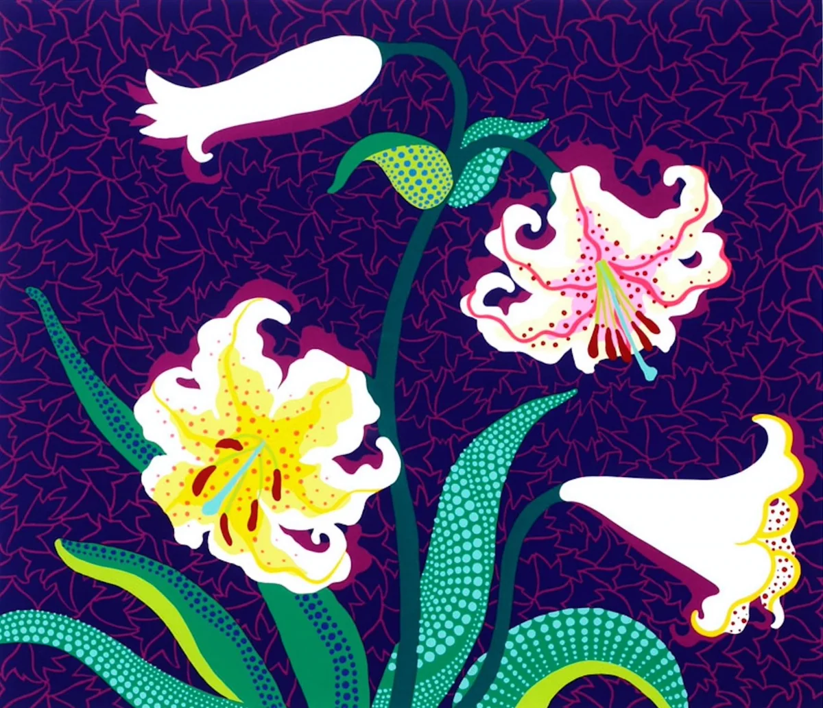Yayoi Kusama, Lilies, 1989, screen print