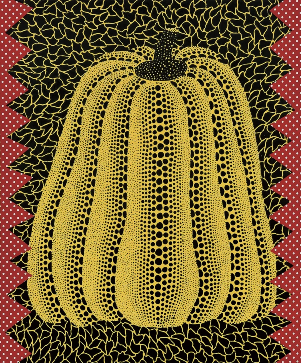 Yayoi Kusama, Pumpkin (Yellow), 1982, lithograph on collage paper